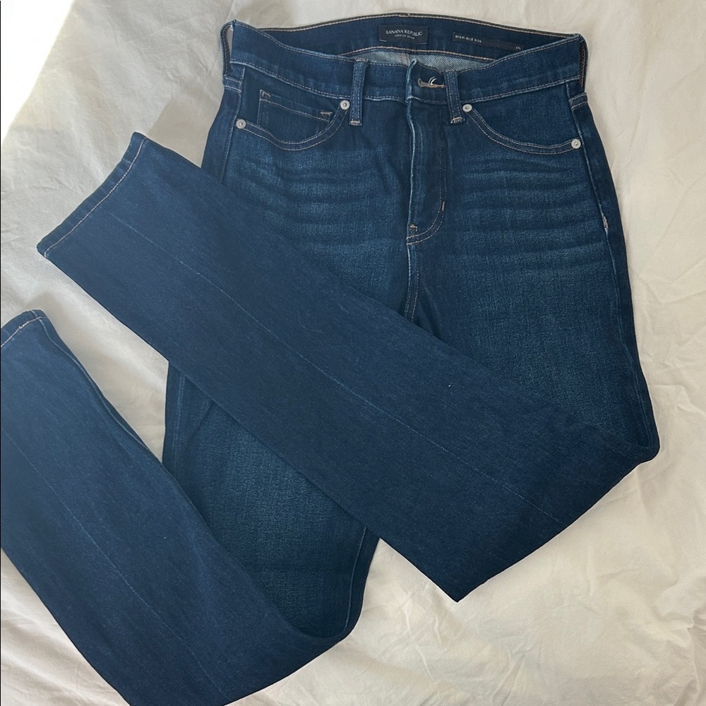 Banana Republic High-Rise Slim Women’s  Jeans - Dark Blue
